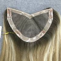 Topper respirant en cheveux humains naturels, système de remplacement pour femmes, couverture indétectable pour cheveux clairsemés, mono-topper