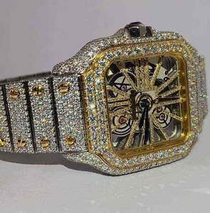 Montre de luxe au design élégant avec lunette sertie de diamants, mouvement à quartz, pour hommes et femmes, usage quotidien, vente à l'exportation - Product Image 4