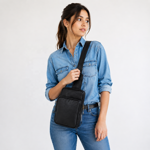 New Design Unisex Stylish Genuine Leather Shoulder Travel <b>Bag</b> Handbag Multi Uses Money <b>Bag</b> Stylish Useful <b>Bags</b> - Product Image 3
