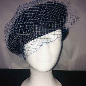 Béret Fascination Noir et Blanc pour Femme, Chapeau Voile Élégant pour Église, Mariage, Tea Party, Accessoire de Mode Formel - Product Image 2