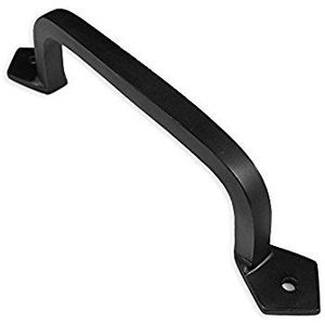 2 poignées de porte en métal noir, style vintage, robustes, pour installation sur porte, fenêtre, portail, fixation par perçage - Product Image 6