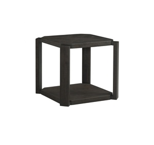 Table basse carrée en bois massif et MDF de style moderne de haute qualité Meilleur prix Ensemble de meubles de salon Table d'appoint noire pour la maison - Product Image 1