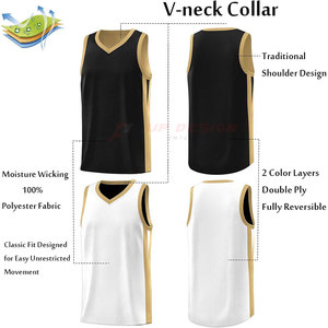 เสื้อบาสเก็ตบอลสำหรับทุกฤดูกาลดีไซน์ใหม่ระบายอากาศได้ดีปรับแต่งได้ - Product Image 3