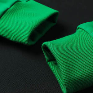 Chándal con Capucha para Hombre, Negro y Verde, Largo, Informal, con Bolsillos Laterales, Diseño Color Block, Poliéster y Algodón 2026 - Product Image 4