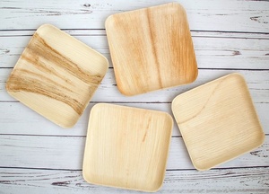Compostable Palm Leaf <b>Plates</b> for Home Parties and Celebrations 10 Inches Square Shapes <b>Plates</b> Takeaway Restaurants and Cafe 2026 - Product Image 1