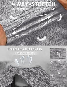 Débardeur gris sans manches pour homme, col rond, séchage rapide, couleur unie, polyester, pour entraînement, décontracté, tricoté, coupe ajustée - Product Image 6
