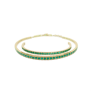 Green Natural Diamond Heart Shape VVS1 Clarity Engagement Bangles 2*6 - Product Image 2