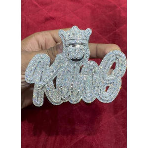 Custom <b>King</b> Name Pendant <b>Crown</b> VVS Lab Grown Diamonds 925 Sterling Silver GIA Certified Iced Hip Hop Personalized Jewelry Gift - Product Image 3