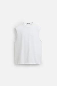 Camiseta sin mangas de punto para hombre, cuello redondo, color negro, estilo casual, corte holgado, estilo urbano - Product Image 3