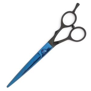 Ciseaux de coiffure professionnels, lame en acier inoxydable, manche en plastique noir, manche long, pour droitiers, pour salon de coiffure - Product Image 1