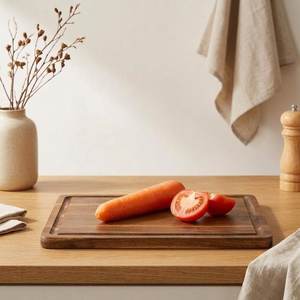 <b>Wooden</b> Rectangle Chopping Block 0.4 Cm Thick Eco-Friendly Anti Slip Dishwasher Safe for Kitchen Use Single <b>Piece</b> Package - Product Image 1