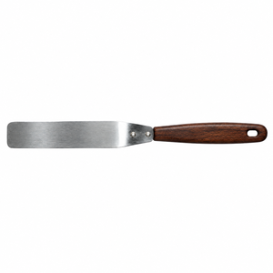 Spatule professionnelle en acier inoxydable pour le placage et la décoration des gâteaux, idéale pour les chefs, flexible et inclinée, pour étaler le beurre et la crème. - Product Image 1