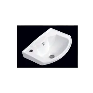 Ready Bulk Stock Supplier Selling Sanitary Ware White Ceramic Wall-Hung Sinks Type Small Wash Basin from India