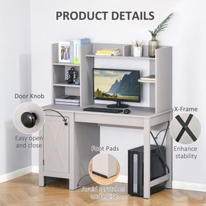 Light Grey Computer Desk - Product Image 6