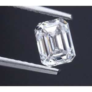 CONCEPTION Collection de pierres précieuses en vrac, diamant synthétique de couleur D, taille émeraude, pierre blanche VVS, certifié IGI, bijoux - Product Image 3