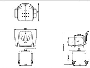 Asiento de Ducha de Acero Inoxidable (con Ruedas) - Product Image 3