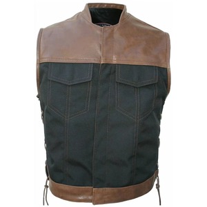 Chaleco de cuero genuino para hombre de la mejor calidad, cálido e impermeable para otoño e invierno, sin mangas, a precio de mayoreo. - Product Image 1