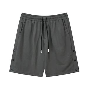 Shorts Bermuda pour hommes avec logo personnalisé, 100% polyester, solides, en gros, décontractés, avec cordon de serrage, pour la salle de sport, la course à pied - Product Image 5