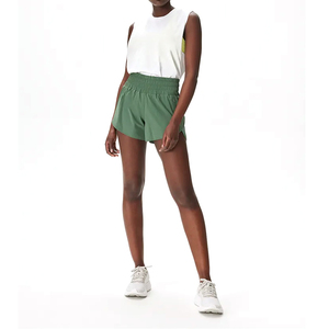 กางเกงขาสั้นเอวสูงคุณภาพดีสำหรับผู้หญิง ใส่ได้ในช่วงฤดูร้อน ราคาประหยัด เหมาะสำหรับออกกำลังกายกลางแจ้ง กีฬา วิ่ง และสวมใส่ลำลอง - Product Image 5