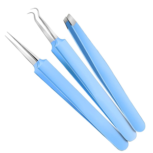 2026 New Trend Stainless Steel Blackhead Remover Kit 7-Piece Blue Color Acne <b>Needle</b> Pimple Popper Set with Custom Logo <b>Case</b> OEM - Product Image 3