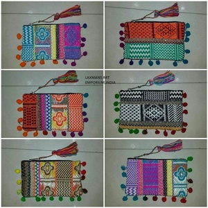 กระเป๋าใส่เหรียญผ้าฝ้ายของชนเผ่า Potli กระเป๋าใส่เหรียญยาว - Product Image 1