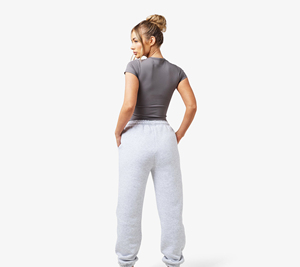 Vente directe usine – Pantalon de jogging taille haute décontracté pour femme avec poches - Product Image 4