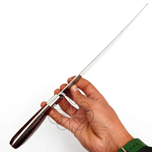 Handmade D2 Steel Fishing Fillet Knife – <b>Pine</b> Cone <b>Resin</b> Handle, Leather Sheath Tool - Product Image 5
