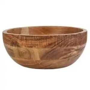 Tazón de Madera Hecho a Mano, Diseño Rústico Redondo, Acabado en Madera Natural, Decoración para el Hogar, Diseñado para Uso en la Mesa de la Cocina - Product Image 5