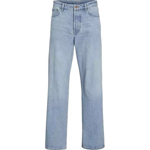 Jeans personnalisés pour hommes de haute qualité à 100 %, pantalon en denim délavé pour homme, jean droit en denim uni tendance pour garçons - Product Image 1