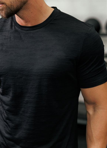 Camiseta Oversize Personalizada al por Mayor, 260 g/m², Cuello Redondo, Negra Lisa, para Hombre - Product Image 2