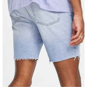 Nouveaux shorts en jean stretch décontractés pour hommes, bleu et noir - Product Image 5