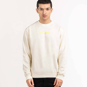 Nueva sudadera de lana de gran tamaño para hombre con estilo de algodón y poliéster, jersey con hombros caídos, bordado sólido personalizable - Product Image 4