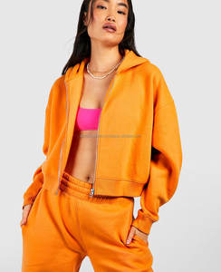 Sweats à capuche épais en coton personnalisés de haute qualité Vente en gros Pull en polaire personnalisé vierge Sweats à capuche tricotés solides et décontractés pour femme - Product Image 4