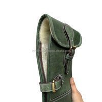 Sac à fusil en toile imperméable de qualité supérieure avec garniture en cuir, étui de chasse et de tir durable, housse tactique d'extérieur pour armes à feu, personnalisable OEM