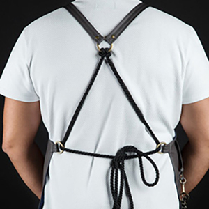 Tablier en cuir pour barbier - Cuisine - Vêtements de travail - Tablier de chef / Beaux tabliers entièrement en cuir pour hommes/femmes - Product Image 5