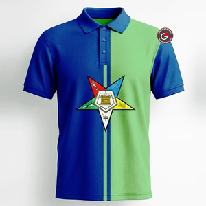 OES Polo T-shirts 100% coton grande taille manches courtes polos de golf pour hommes Logo personnalisé avec vos polos brodés pour hommes - Product Image 1