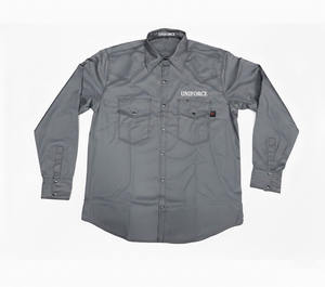 Chemise de travail industrielle pour homme, grande taille, légère, ignifuge, respirante, antistatique, manches longues, 100 % coton, modèle 2026 - Product Image 5