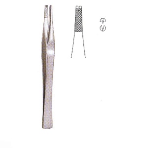 Forceps manuel chirurgical en acier inoxydable de haute qualité HC-CL-190, 14,5 cm, à dents de rat, pour maintenir les tissus - Product Image 1
