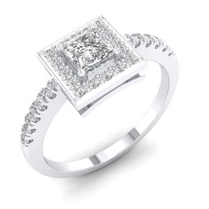 Bague de fiançailles REYES en or 18 carats avec diamant solitaire, bijoux fins faits à la main, cadeau d'anniversaire, bijoux fins pour mariage - Product Image 2