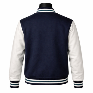 Nueva Chaqueta Varsity de Moda al por Mayor para Hombre, Personalizada, de Dos Tonos, Mezcla de Lana, Estilo Letterman, con Botones a Presión en la Parte Delantera - Product Image 2