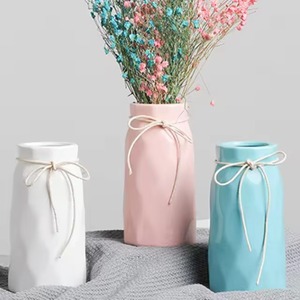 Jarrón Decorativo de Cerámica con Diseño de Lazo, Jarrón de Cerámica de Lujo, Elegante Florero - Product Image 4