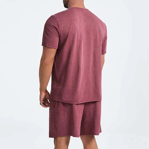 Camiseta de Algodón Extra Grande para Hombre, Cuello Redondo, Manga Corta, Color Sólido, Personalizable OEM ODM, Nueva Llegada - Product Image 5