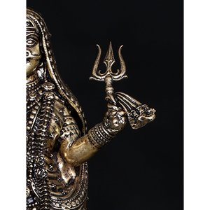 Pequeña estatua de latón de la diosa Ganga y su escultura Superfina de 5 pulgadas Vahana Makar - Product Image 1