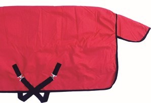 Couverture de luxe pour chevaux, pour l'entraînement hivernal et le dressage, en tissu Oxford 1200D avec doublure polaire et protection frontale métallique - Product Image 5