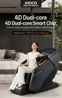 Sillón de Masaje 4D de Doble Núcleo, Escaneo Corporal Completo, 18 Modos de Masaje, 11 Programas de Estiramiento, Configuración de Alta Gama