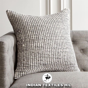 Luxury 2026 Boho Wool Pillow Cover By Indian Textiles H/L Handwoven Decorative Throw Pillow Luxury Boho Pillow - Product Image 1