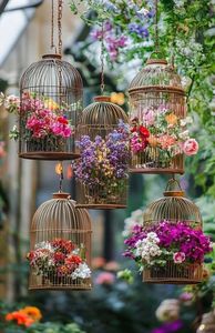 Customized Handmade Metal Wire Bird Cage Home & Garden Decor Floor Decorative Bird Cage For Inoor,Outdoor - Product Image 2