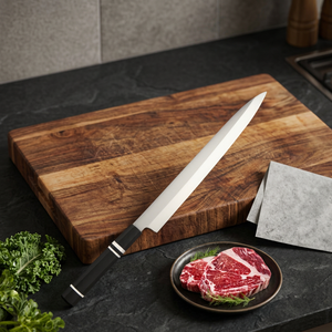 Cuchillo Yanagiba de Alto Contenido de Carbono, Cuchillo para Cortar Sashimi Afilado como una Navaja, Hoja Inclinada para Carne y Pescado - Product Image 3