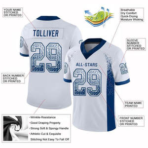 Maillots de football personnalisés OEM respirants pour hommes, 100 % polyester, imprimés par transfert thermique, manches courtes, par Antique Fashion - Product Image 3