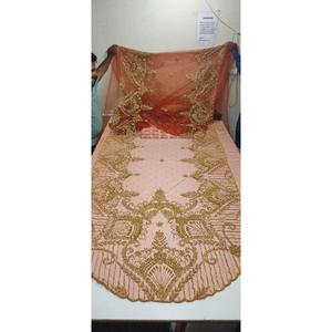 Fournisseur indien de tissus en satin de soie brodés à la main pour robes de mariée somaliennes, écologiques, sur mesure, vente en gros - Product Image 2